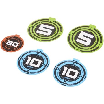 Tarcze samoprzylepne naklejki NERF Toi Toys 5 sztuk