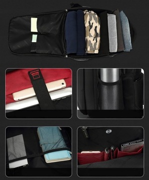 Plecak AoPin na laptopa 15,6 pojemny z USB i RFID