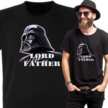 Koszulka na Prezent dla Taty Męża na Dzień Ojca Urodziny LORD FATHER XL