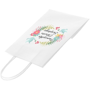 БЕЛЫЙ БУМАЖНЫЙ СУМКА А4 240/100/320 1 ШТ. ЭКОСУМКА ПОДАРОК ​​НА КРЕЩЕНИЕ.