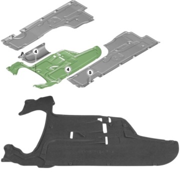 Blende Abdeckung abdeckung Unterfahrschutz Getriebe getriebe BMW 5 F10 F11 5 F07 7 F01 F02 mitte | thumb 4