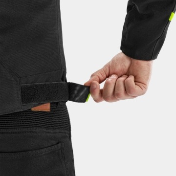 Мужская текстильная мотокуртка VORG HORNET BLACK FLUO БЕСПЛАТНО