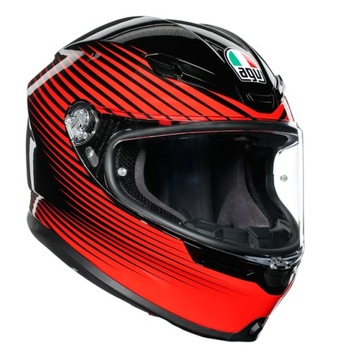 Kask motocyklowy AGV K6 Rush Czerwony ML