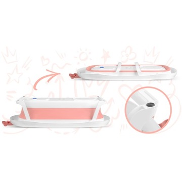 Детская ванночка с подушкой RK-280, бело-розовая