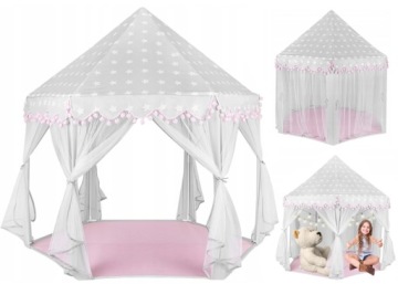 Садовая палатка для дома, детский замок, большой дворец, дом, шторы со звездами