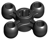 Lego 32072 technic knob zębatka czarny 1 szt N