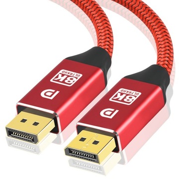 REAGLE Kabel przewód DisplayPort 1.4 DP 4K 165Hz 2k 240Hz 1,5M Display Port