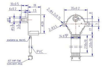 Silnik Silniczek krokowy 28BYJ-48 5V z modułem sterowania (4643b)