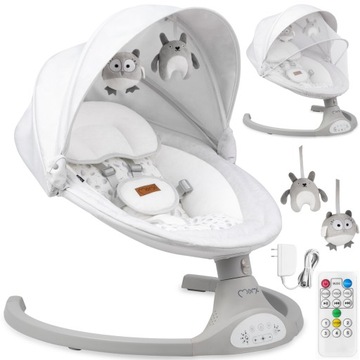 Качалка MoMi KENANI, электрические качели, Bluetooth-пульт, музыка
