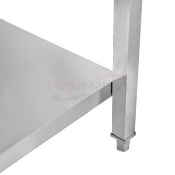 Столешница рабочая ГАСТРОНОМИЧНАЯ с ПОЛКОЙ 140х70 из нержавеющей стали Мега-М