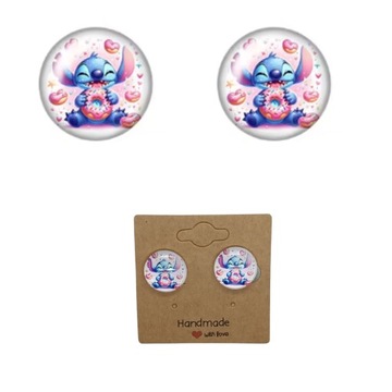 Klipsy Kolczyki Dla Dzieci Dziewczynki Bez Przekuwania Uszu STITCH