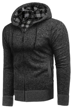 XXL - OCIEPLANY SWETER Z KAPTUREM MQ-2834