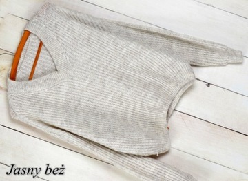 740 МЯГКИЙ СВИТЕР OVERSIZE, V-ОБРАЗНЫЙ ВЫРЕЗ, цвета