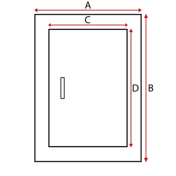 Металлический магнит для смотровой двери 20x25 200x250