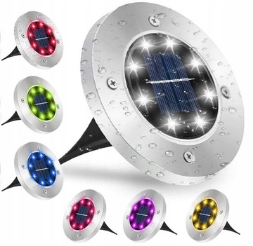 Lampa solarna wbijana biały 72 cm 2 szt.