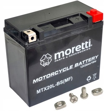 Akumulator 12V 20Ah 270A Agm Żelowy MTX20L-BS YTX20L-BS WTX20L-BS Atv Quad