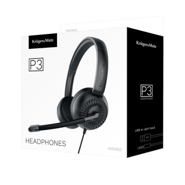 Kruger&Matz P3 USB-наушники для звонков с микрофоном