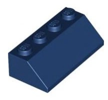 LEGO C. niebieski skos 3037 45 2x4 4578094 5szt