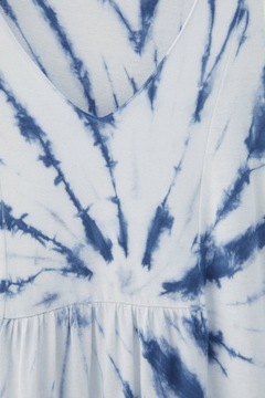 PULL&BEAR ombre niebieska biała tie dye NOWA suknia maxi S/36