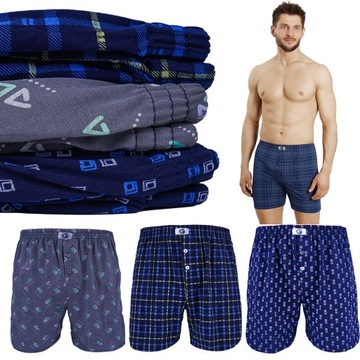 POLSKIE LUZNE BOKSERKI bawełna KOLORY r. XXL 3-PAK KOLOROWE BOKSERKI 2XL