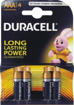 БАТАРЕИ DURACELL Basic LR03/AAA (4 шт.) MN2400