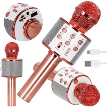 БЕСПРОВОДНОЙ МИКРОФОН ДЛЯ КАРАОКЕ, ДЕТСКИЙ ДИНАМИК BLUETOOTH + КАБЕЛЬ USB