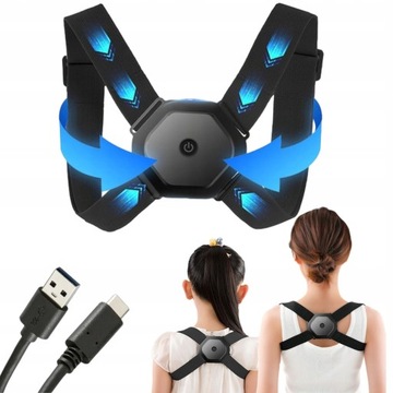INTELIGENTNY Korektor WAD POSTAWY Proste Plecy USB