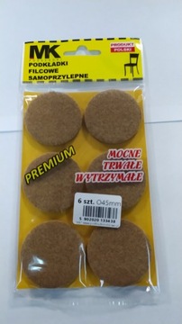 Podkładki filcowe MK premium brąz okrągłe 45mm