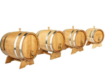 Дубовая бочка для самогона 15л, кран латунный