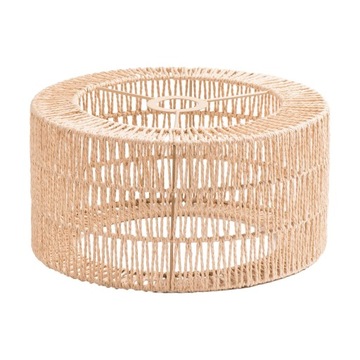 Abażur z liny papierowej, żyrandol Klosz lampy Boho, ręcznie tkany, duży
