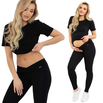 LEGGINSY CIĄŻOWE GETRY SPODNIE LEGINSY XL