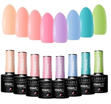 КОЛЛЕКЦИЯ ЛАКОВ CLARESA LOLLIPOP HYBRID PASTEL ДЛЯ ЛЕТНЕГО НАБОРА