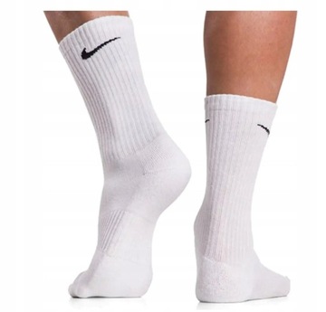 SKARPETY NIKE DŁUGIE SKARPETKI BIAŁE CZARNE LOGO 1 PARA rozmiar 38-42 (M)