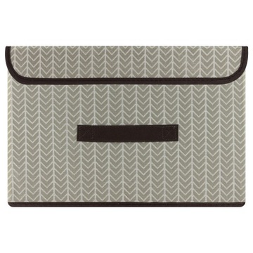 Складная коробка-органайзер с запираемой крышкой, серая «елочка», 40 x 25 x 25