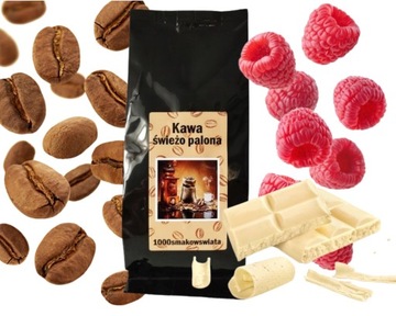 MALINY W BIAŁEJ CZEKOLADZIE kawa smakowa 100 g
