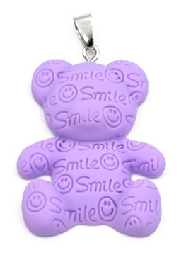 Zawieszka MIŚ uśmiechnięty smile duży 36x27mm F