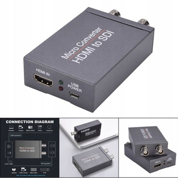 Конвертер 1080P HDMI в SDI 2 аудиовыхода SDI