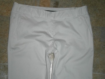 ZARA BASIC BIAŁE PIĘKNE SPODNIE RYBACZKI ROZ 40