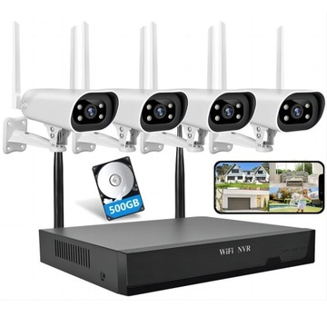 НАБОР WIFI-МОНИТОРИНГА 4 PTZ-КАМЕРЫ FHD 2MPX