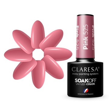 CLARESA PINK ГИБРИДНЫЙ ЛАК ДЛЯ НОГТЕЙ РОЗОВЫЙ 525 5мл