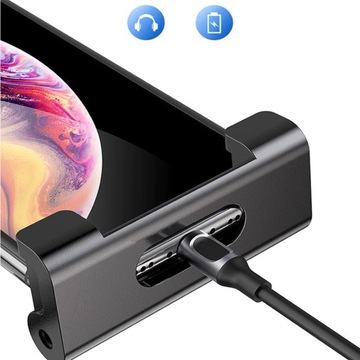 UCHWYT SAMOCHODOWY NA ZAGŁÓWEK TELEFON TABLET ALU