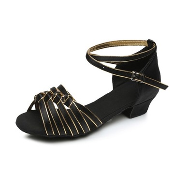 Baleriny 3cm Dziecięce buty do tańca latynoskiego z dzianiny B237-52