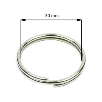 КОЛЬЦА для БРЕЛОКОВ, пружинистые, 30 мм, 10 шт.