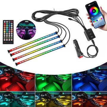 ЦВЕТНЫЕ СВЕТОДИОДНЫЕ ПОДСВЕТКИ RGB ДЛЯ САЛОНА АВТОМОБИЛЯ AMBIENT PILOT + ПРИЛОЖЕНИЕ