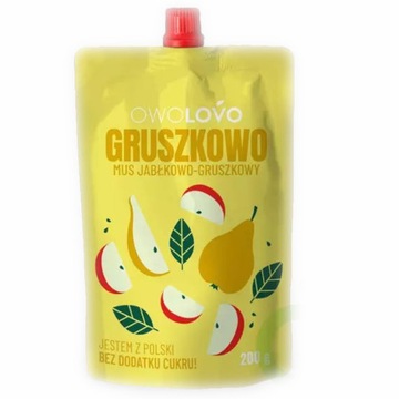 Mus owocowy jabłkowo – gruszkowy 200g OWOLOVO