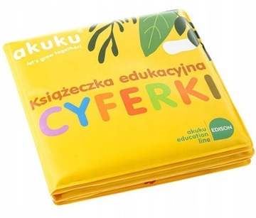 Akuku Edukacyjna książeczka z piszczkiem do wody Cyferki
