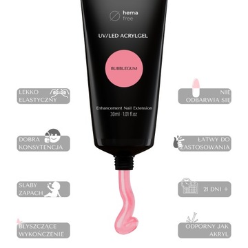 INLAQ Akrylożel Bubblegum 30ml