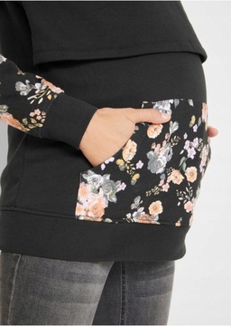 СВИТШОТ ДЛЯ МАТЕРИАЛОВ С ПРИНТОМ, ЧЕРНЫЙ, 32/34