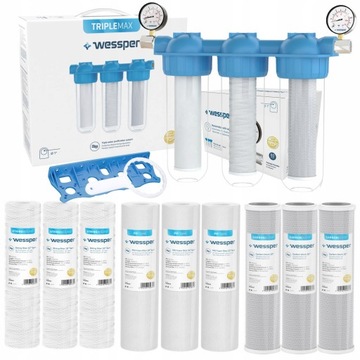 Wessper TripleMax Set 3-ступенчатая система фильтрации воды 1 дюйм