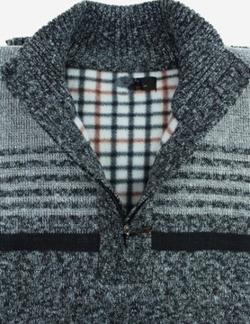 SWETER MĘSKI ROZPINANY CIEPŁY Z POLAREM XXL G16